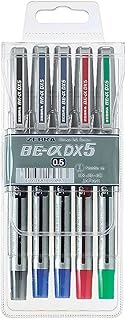 Zebra DX5 0.5 Liquid Ink Rollerball Pen Set - 5 Color Value Pack