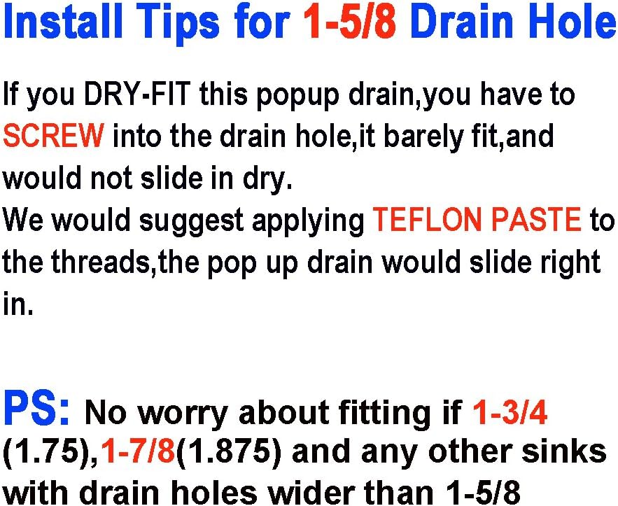 Square pop up drain without overflow chrome for risen bathroom vessel sink universal push button drain non-overflow match with rectanglar faucets