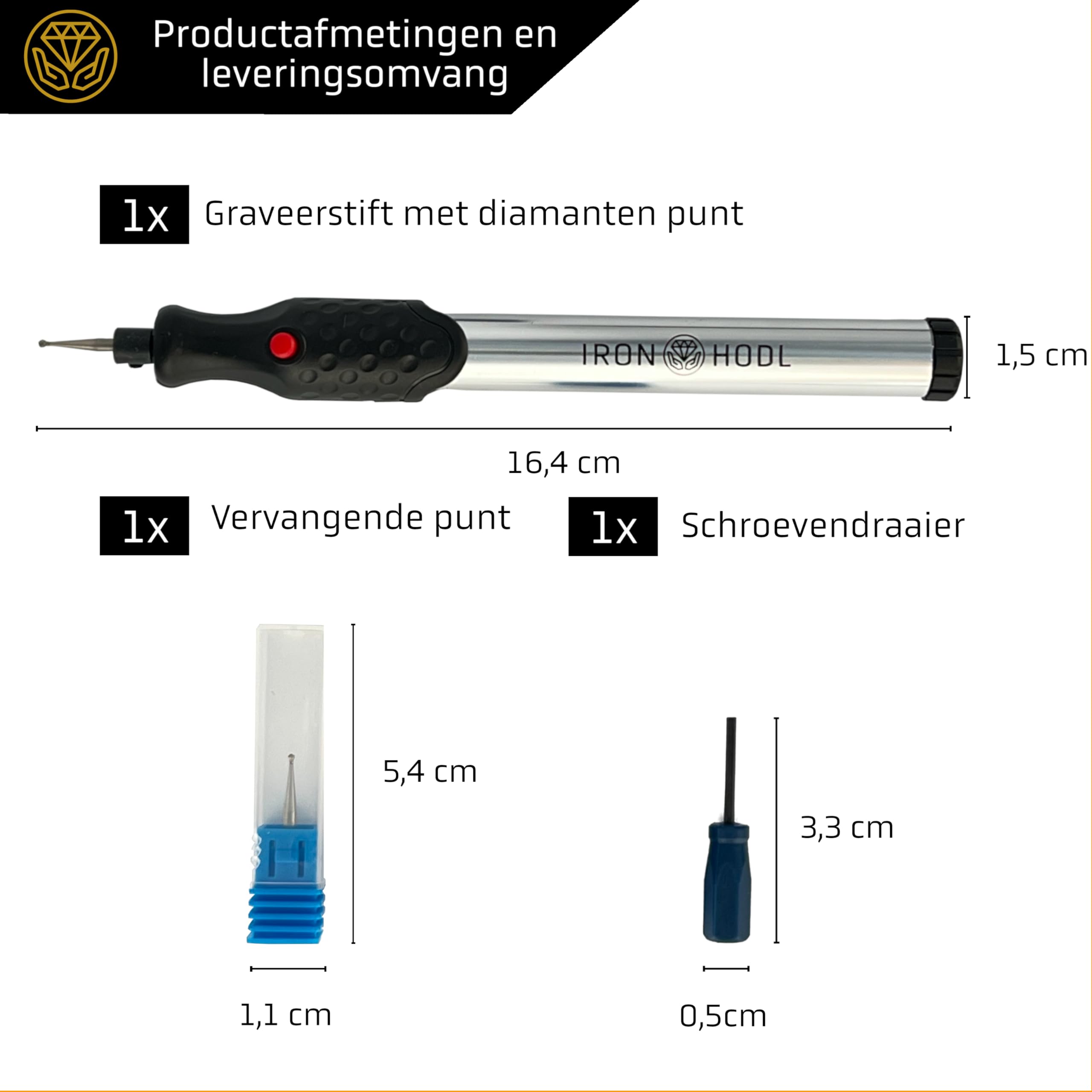 Stylo Graveur à Pointe Diamant – Pour Métal, Verre, Céramique, 23 000 Tr/min, Piles AAA