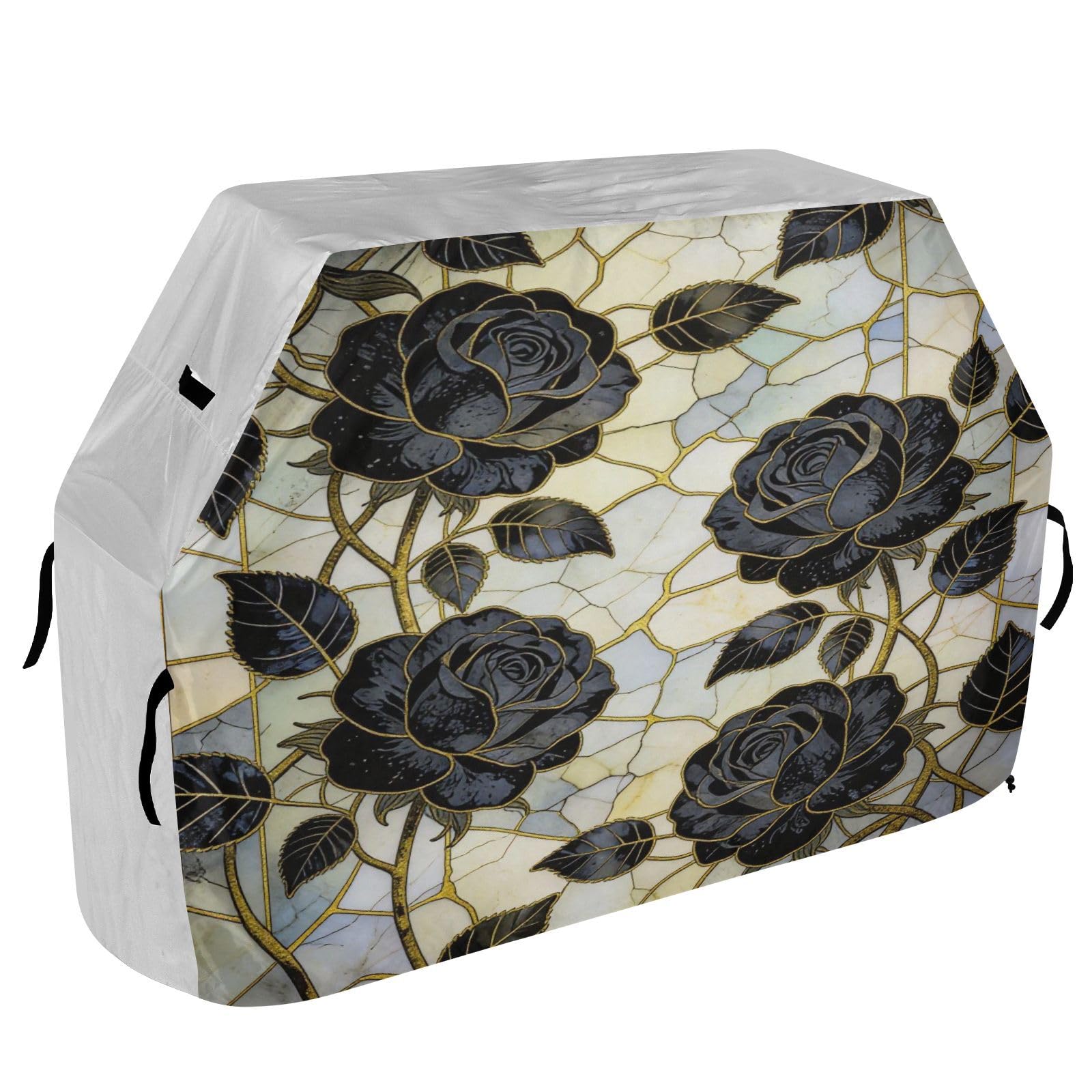 Fundas para ahumadores de 65 pulgadas, resistentes a la nieve, para exteriores, color negro, rosa, vidrieras, gótico, oscuro