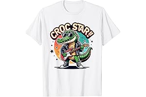 Kids Crocodile Rockin&#x27; Reptile Music Rock Star T-Shirt