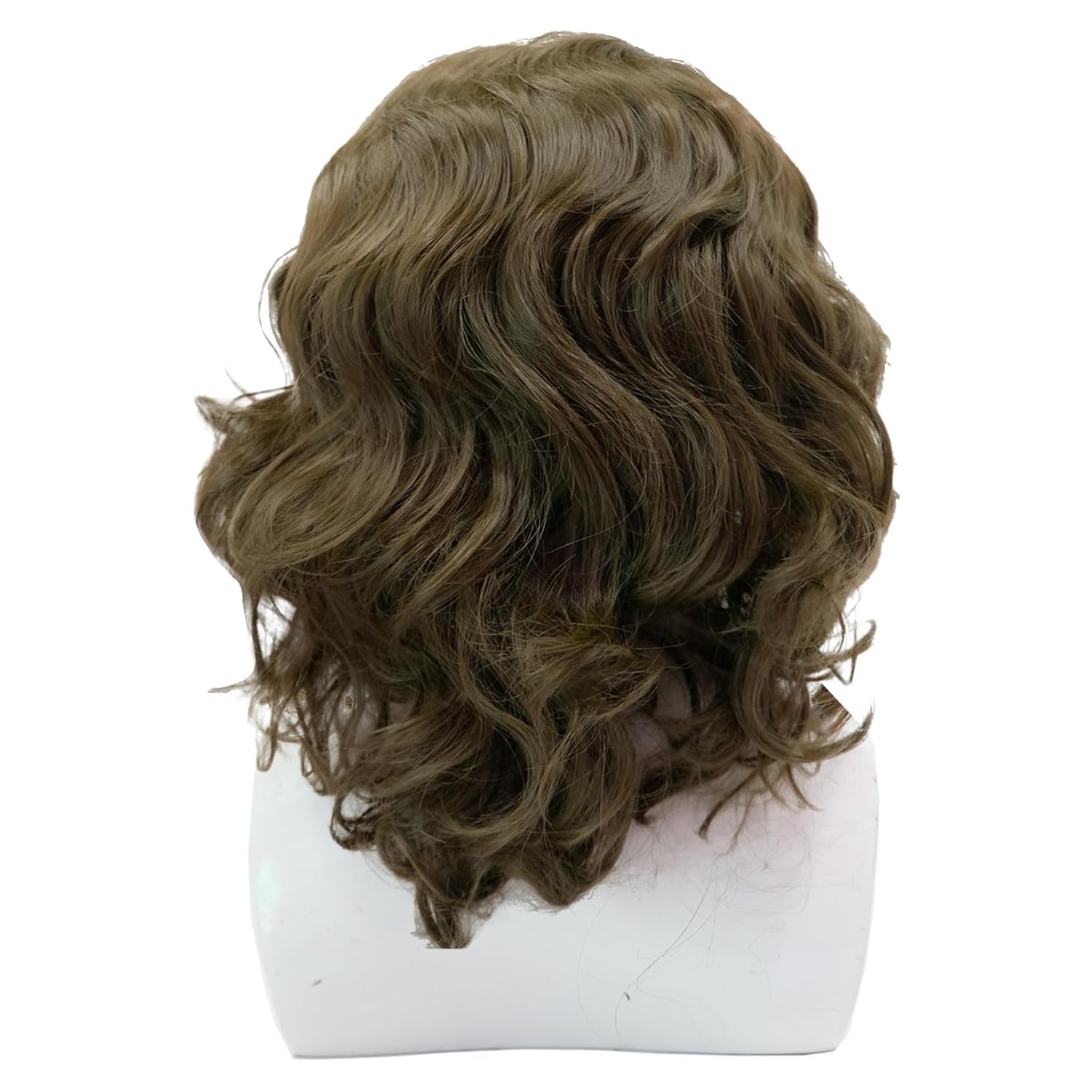 Mens Movie Joker Green Brown Semi-long Wavy Wig Hair Halloween Costume | Green brown medium wavy men wig, breathable adjustable,realistic layered hairstyle for Halloween cosplay party costume