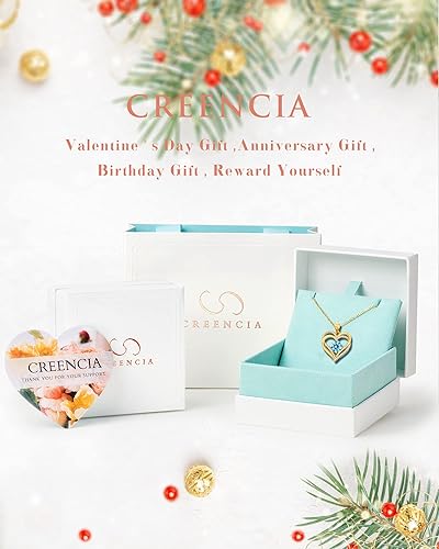 Miniatura 7 de Sterling Silver Necklace for Women - Heart Birthstone Pendant Jewelry, Gifts for Wife, Girlfriend, Mom, Birthday and Anniversary (925 Silver)