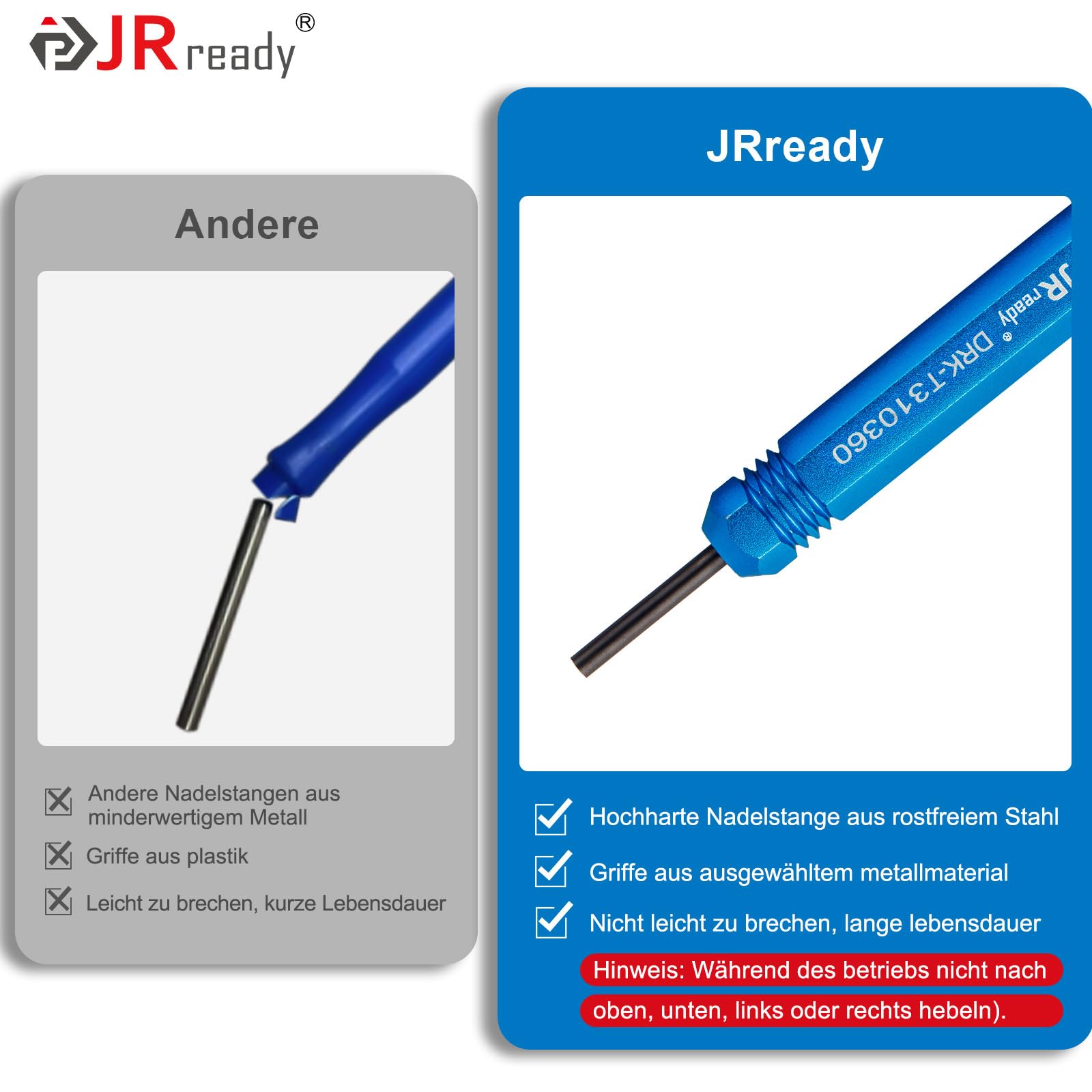 JRready ST5228 Kit di Attrezzi per Estrattori per Autoveicoli Set 5 Pezzi per Commerciale AMP .062', Standard Molex .062', .093' e 8980, Connettori Serie AMP MATE-N-LOK per Molex 3.68 Terminali Serie