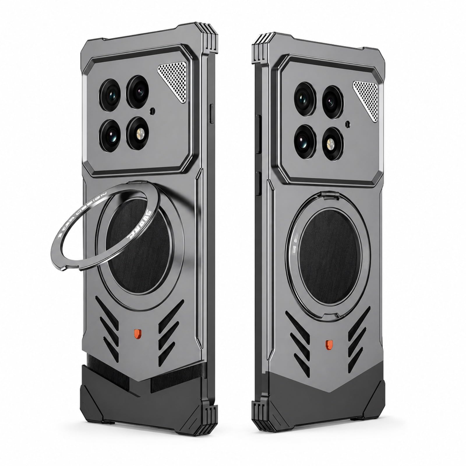 Funda para OnePlus 13 con Anillo Giratorio y Marco Abierto de Metal