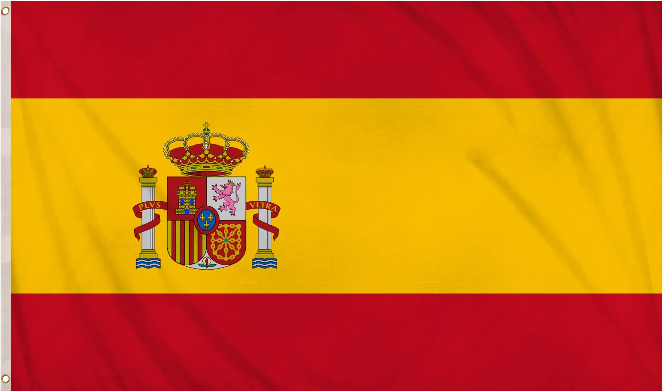 Henbrandt Large Flag of Spain Red and Yellow Spanish Flag World Cup Decoration Double Sided Spanish Banner European Flags 5FT x 3FT with Eyelets Flag Spain