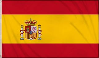 Henbrandt Large Flag of Spain Red and Yellow Spanish Flag World Cup Decoration Double Sided Spanish Banner European Flags 5FT x 3FT with Eyelets Flag Spain