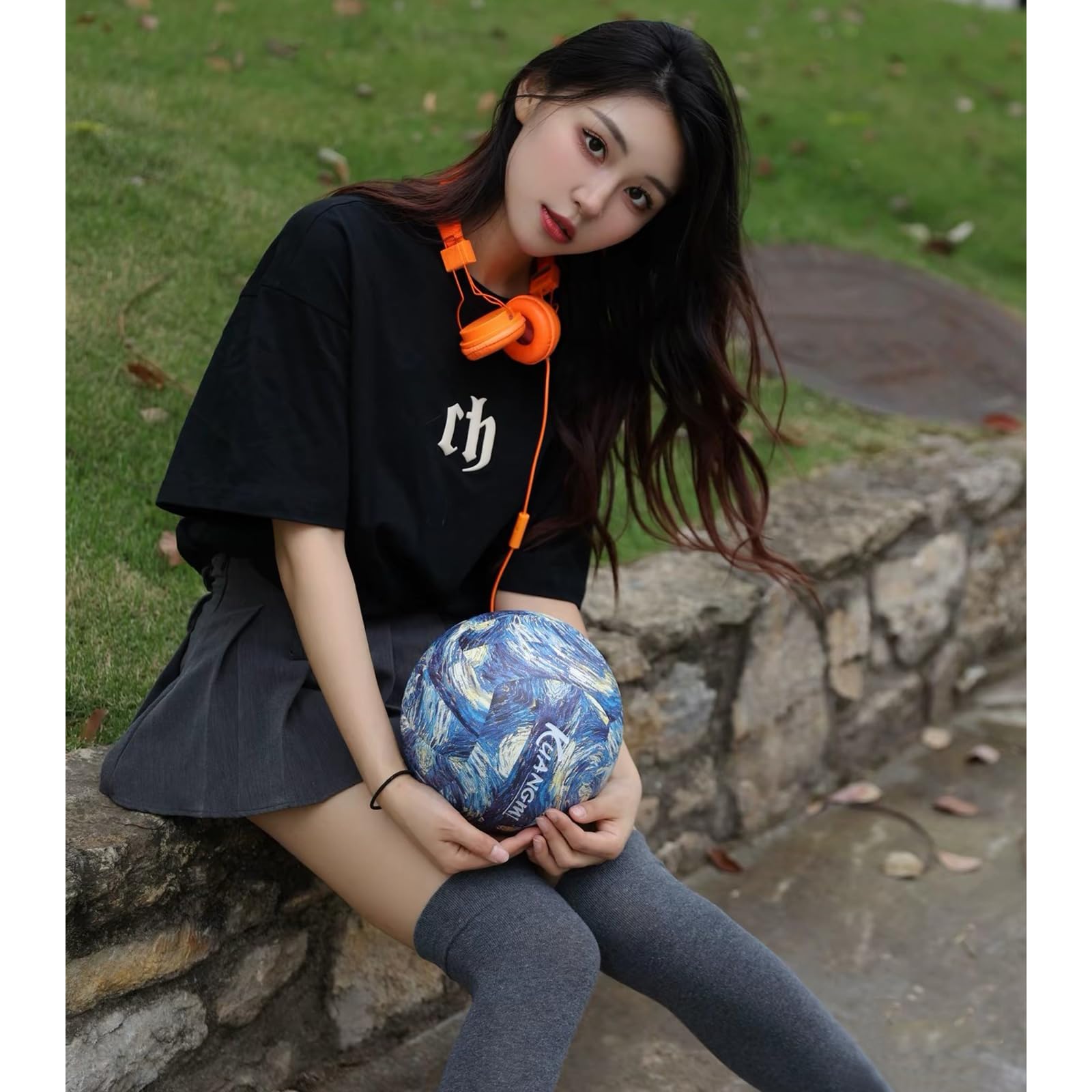 Kuangmi Balón de voleibol suave, tamaño oficial 5, pelota recreativa para interiores y exteriores, entrenamiento deportivo, pelota de juego de playa para principiantes, adolescentes y adultos