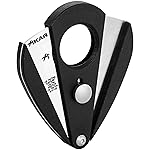 Xikar Xi2 Cigar Cutter - Precision Double Guillotine Cigar Snipper with 440 Stainless Steel Blades, Noir Finish | Rockwell C Rated 54 to 60 Ring Gauge Cigar Clipper - Ergonomic Teardrop Design