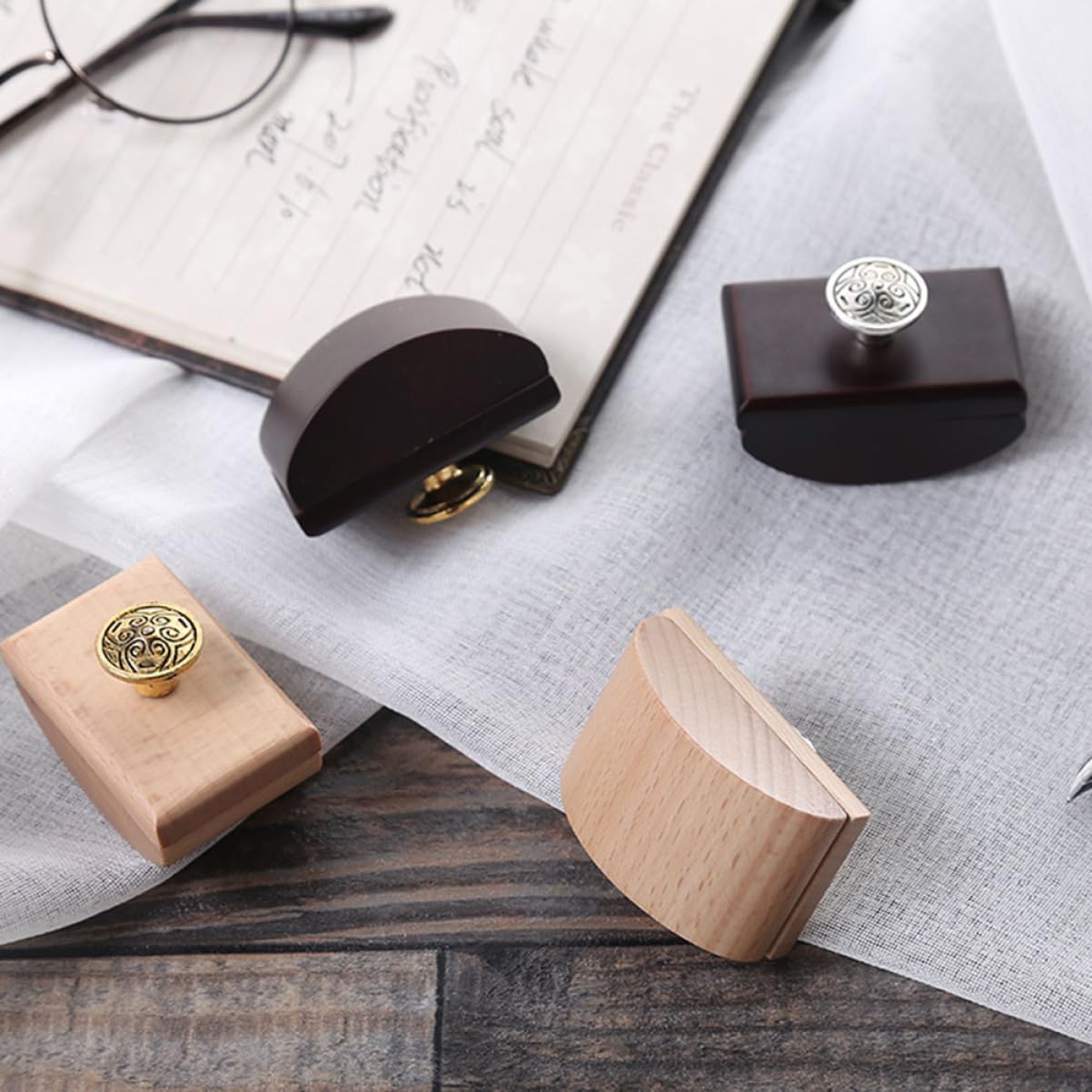 NUOBESTY 10pezzi Blotter Legno Portatile Per Calligrafia Strumento Assorbente Inchiostro Per Timbri e Scrittura Rapida Assorbente e Riutilizzabile Color Legno Naturale