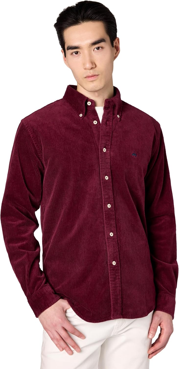 Brooks Brothers Men's Button-Down Collar Corduroy Sport Shirt