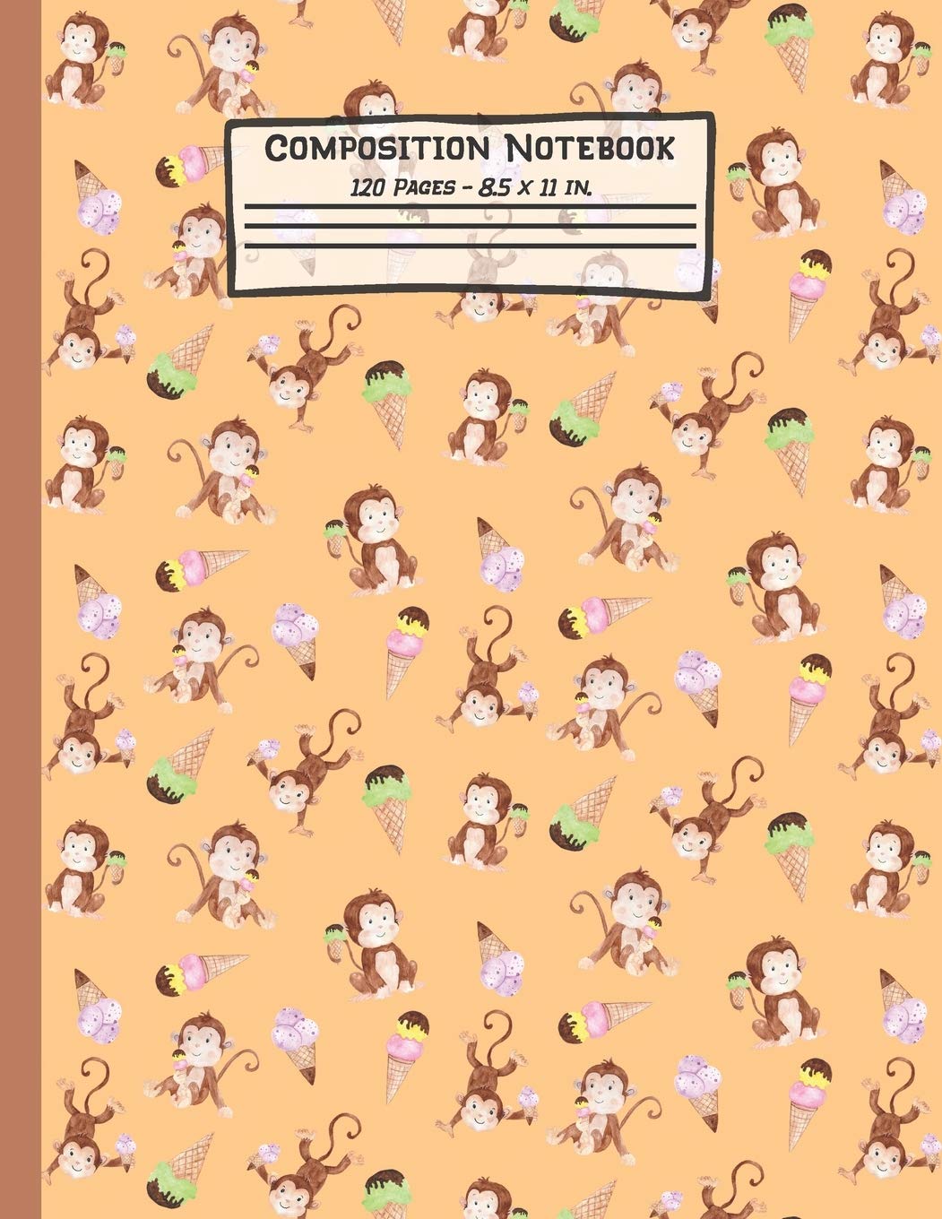 Creabooks PublishingsMonkeys Composition Notebook: Monkey Gifts: Paperback Blank Wide Ruled Lined Paper Journal for School: 8.5" x 11"