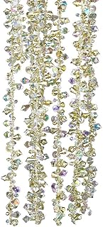 Kurt Adler H2086GO Gold And Irridescent Bead Christmas Tree Garland (9 F...