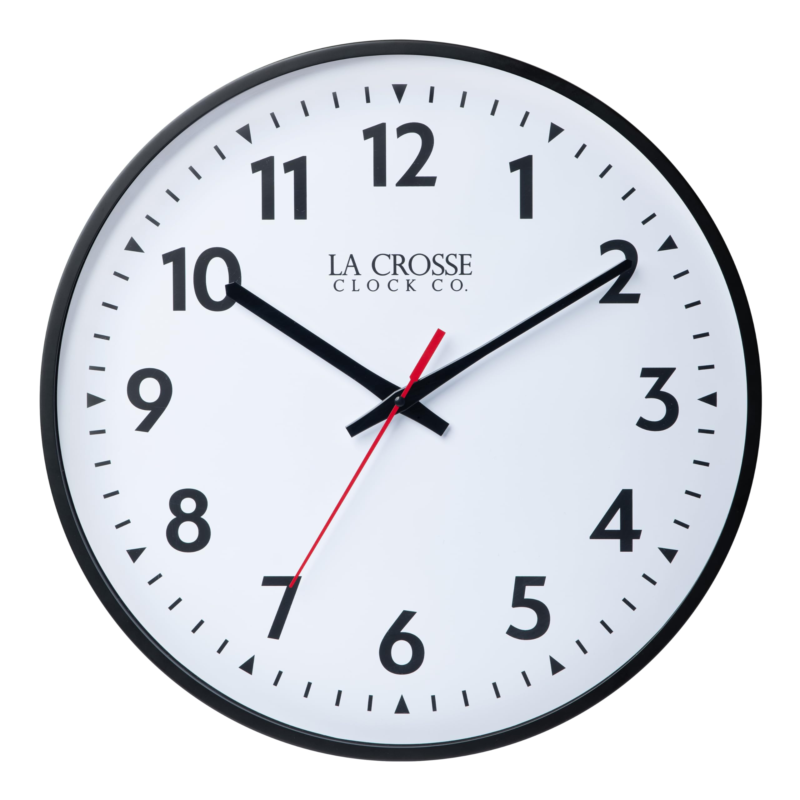 la crosse clock 404-3048-int 19-inch commercial silent quartz analog wall clock