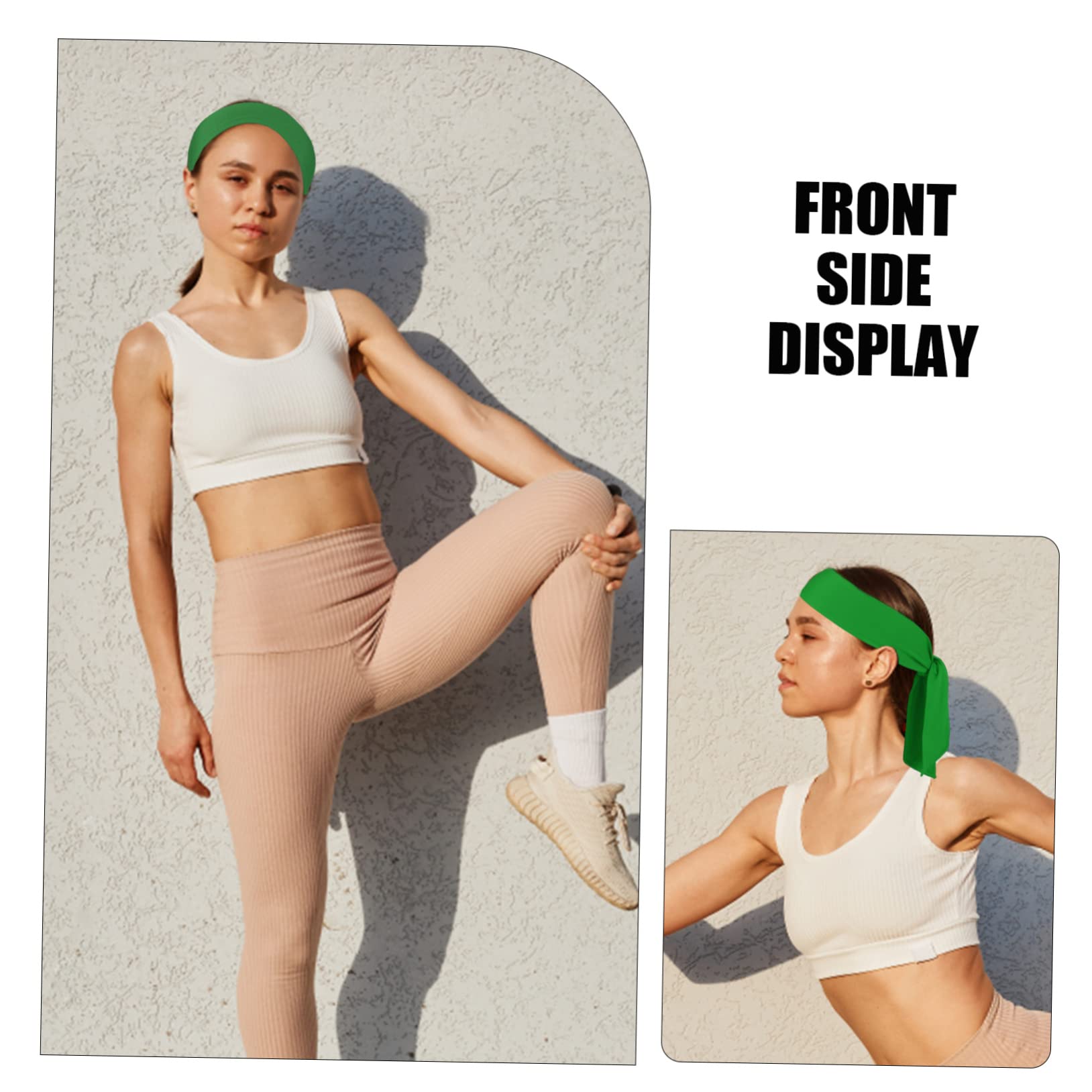INOOMP 12stücke Verstellbare Sport Stirnbänder Für Und rutschfeste Elastische Schweißbänder Rot Und Grün Für Workout Yoga Und Outdoor-aktivitäten