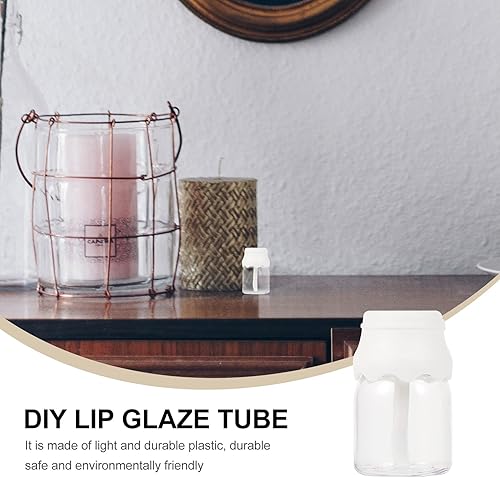 Miniatura 5 de Tubos vacíos de brillo de labios, 20 unidades de mini contenedores reutilizables transparentes de brillo de labios vacíos para bálsamos labiales