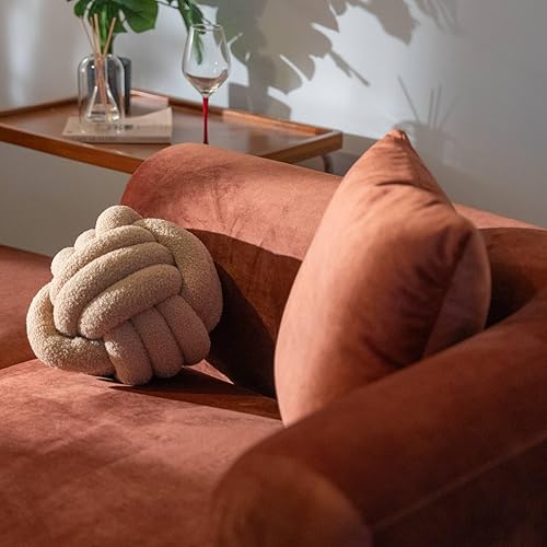 Miniatura 11 de Acanva Sofá moderno de terciopelo con espalda curvada, estilo minimalista, cómodo sofá para sala de estar, apartamento, modular de 4 plazas,