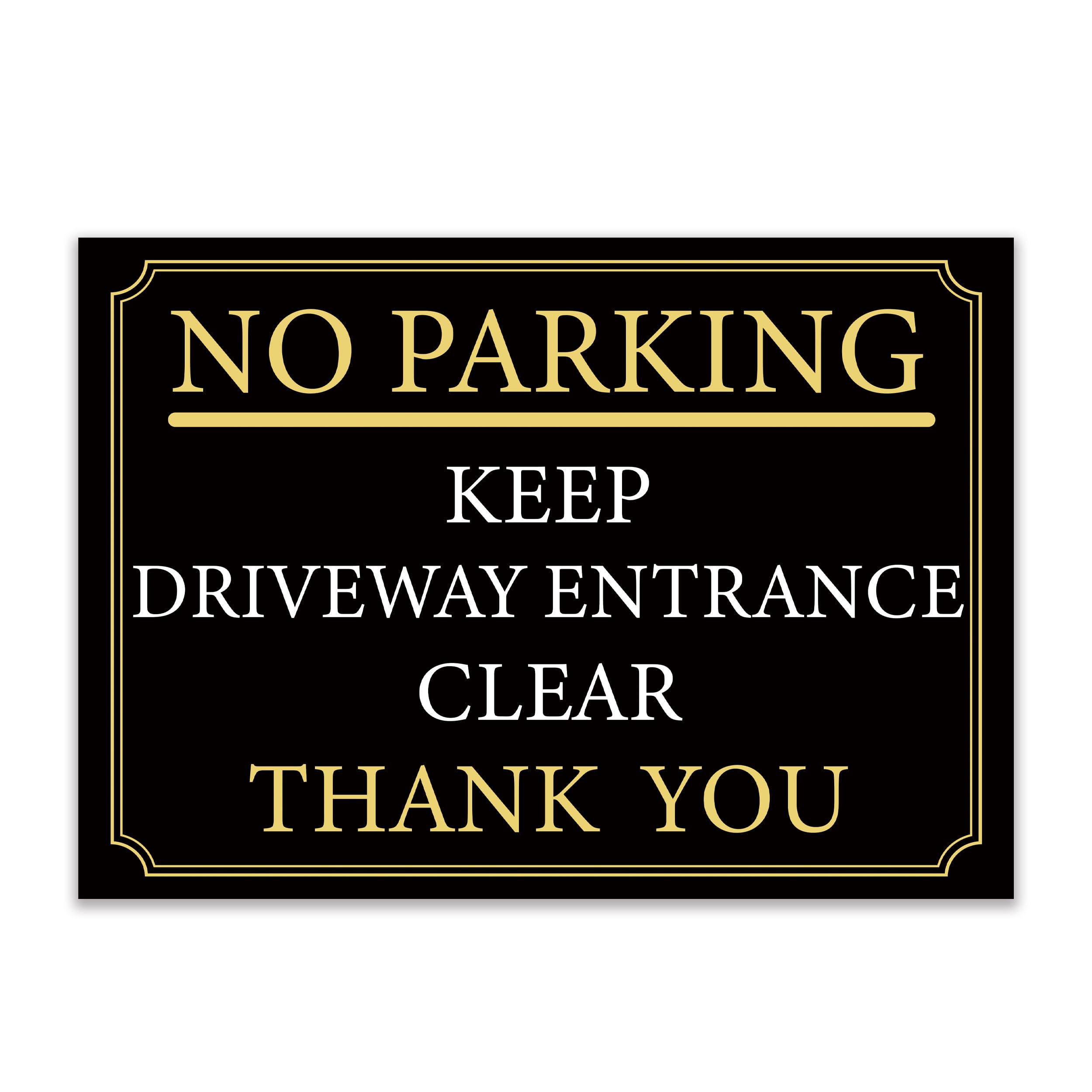 LP Lifestyle No Parking Sign, Keep Driveway Entrance Clear, Rust-Proof Weatherproof PVC, Warning Sign