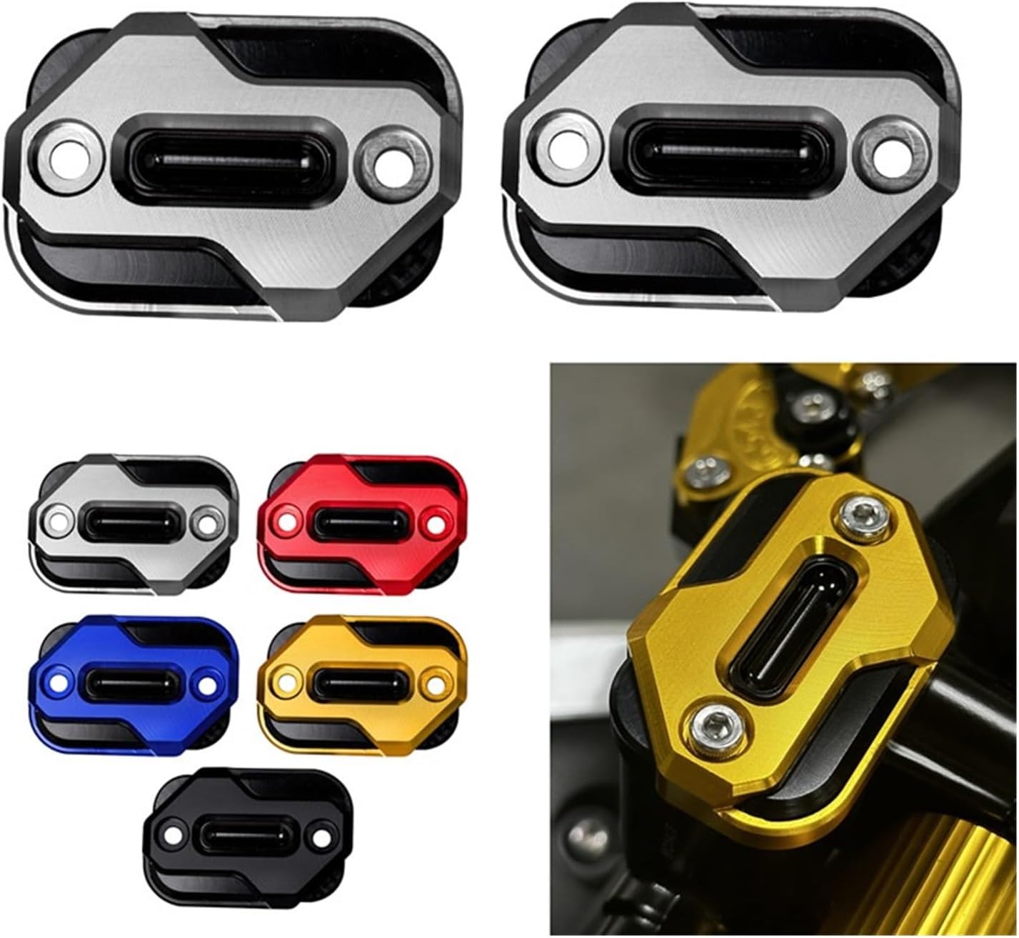 Master Cylinder Reservoir Cap Compatible With NMAX 155 125 2025 N-MAX 150 2019-2025 Motorcycle Hydraulic Fluid Cover(Black)