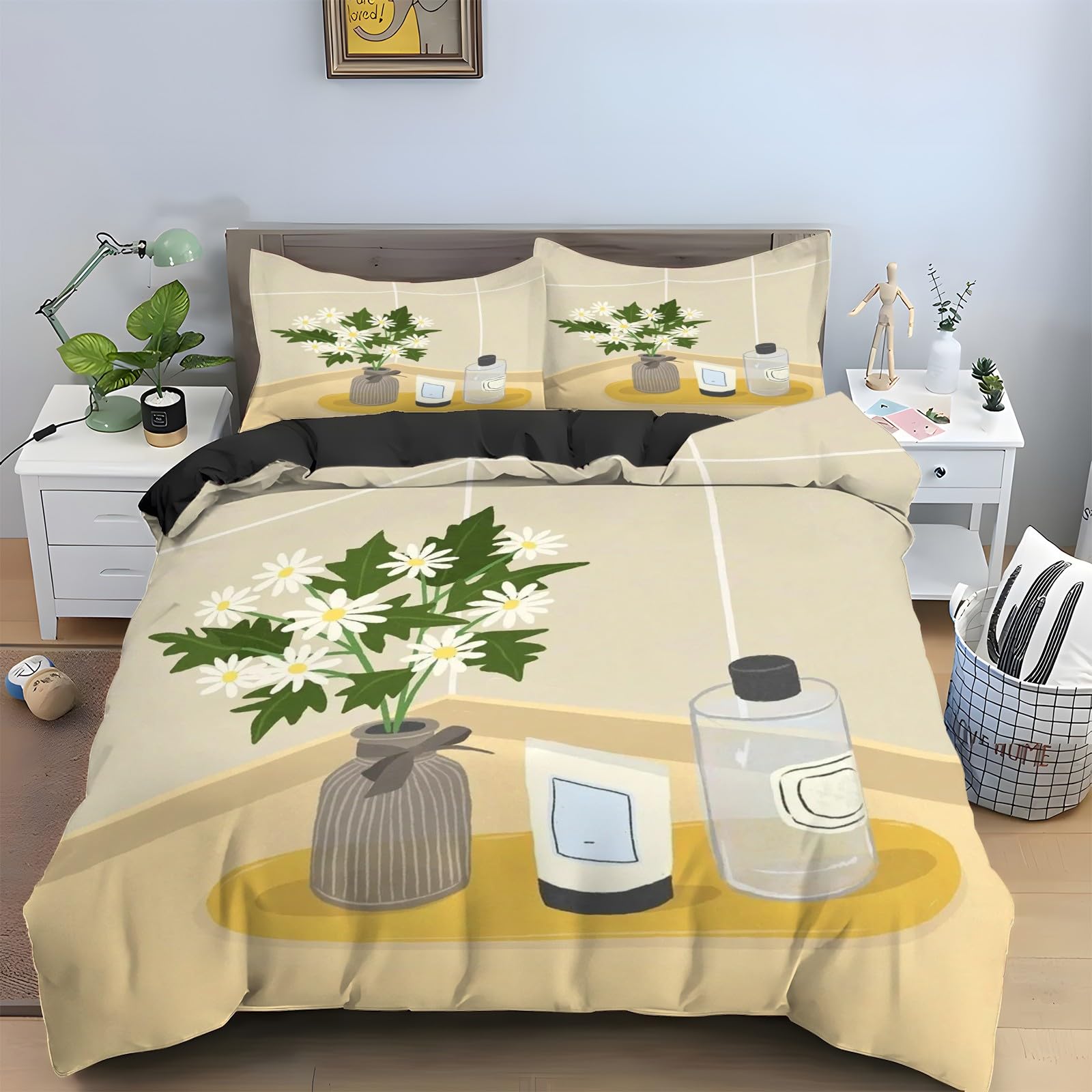 3-częściowy komplet pościeli 155 x 220 cm, poszewka na kołdrę dla dzieci, poszewka na kołdrę dla dzieci, z mikrofibry, puszysta, miękka poszwa na kołdrę i 2 poszewki na poduszkę 80 x 80 cm, z