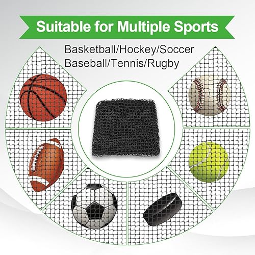 Miniatura 6 de Red de Práctica de Golf, 12X12 pies12X15 pies12X20 pies Kit Colgante de Golpeo de Golf, Red de Barrera de Práctica Deportiva para Patio Trasero y