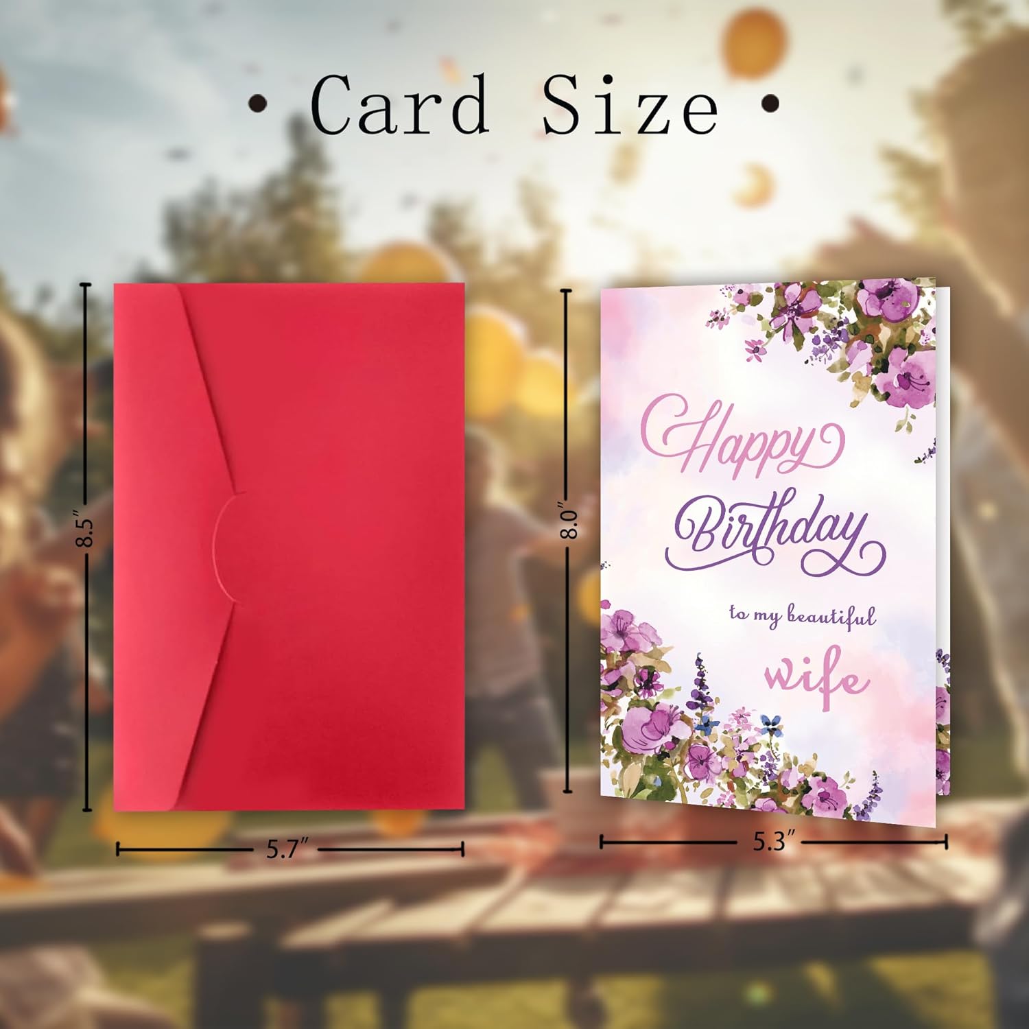 Romantic Wife Birthday Card, Happy Birthday Card for Wife from Husband, Best Gift for My Love Birthday, Happy Birthday Gift Ideas for Her Women - Image 2