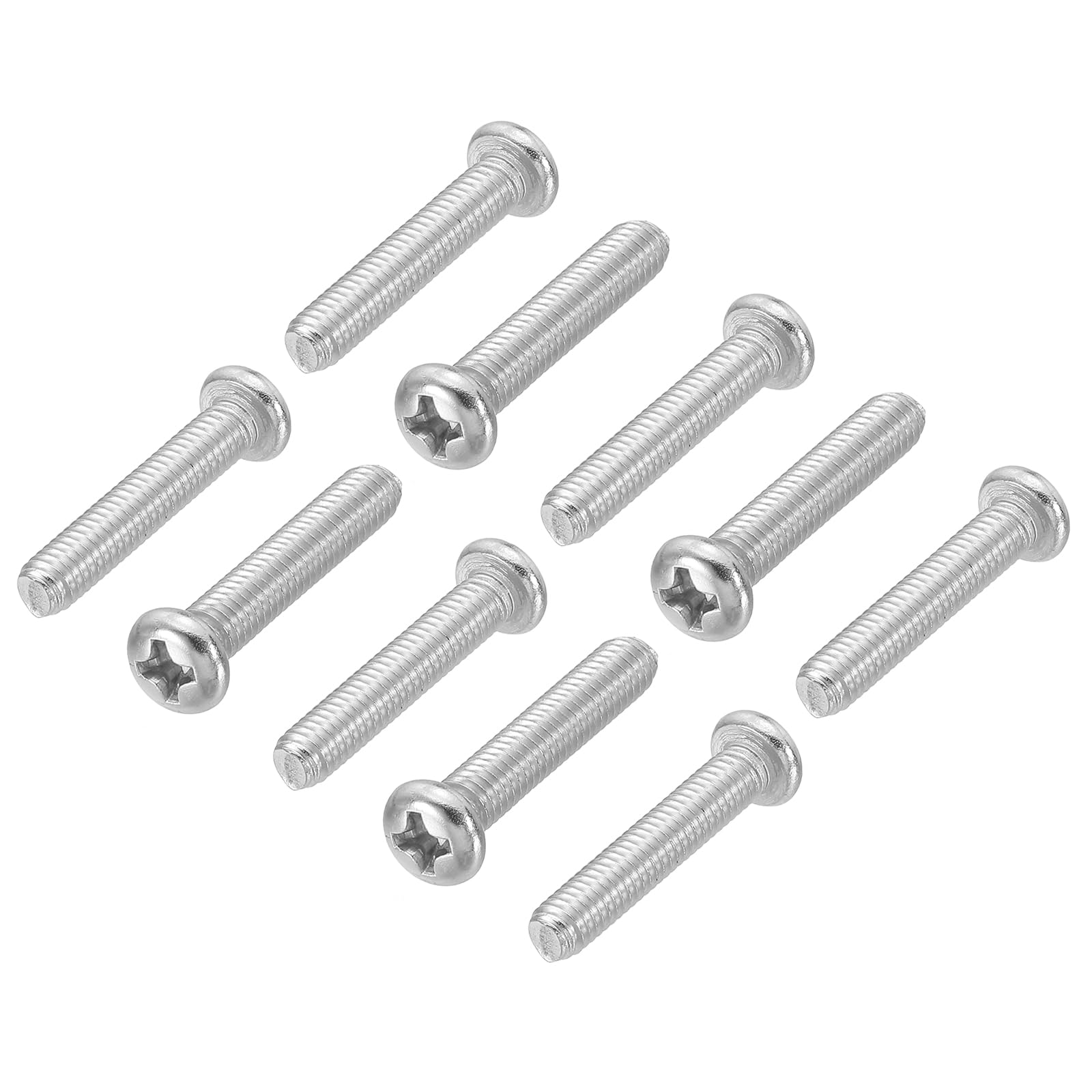 PATIKIL Phillips Pan Head Screws, 30 Pack M4-0.7 x 18mm 304 Stainless Steel 18-8 Full Thread, Pan Head Machine Phillips Drive Screw