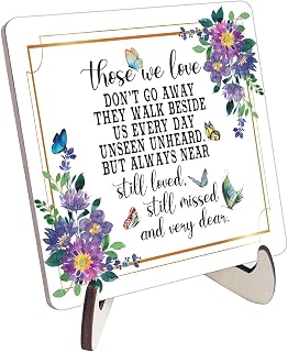 Sympathy Gifts Table Sign Decor, Keepsake Memorial Bereavement Gifts for Loss of Loved One Sympathy Condolence Grief Gifts for Remembrance Wooden Plaque, Funeral Decorations Condolences Gift for Loss