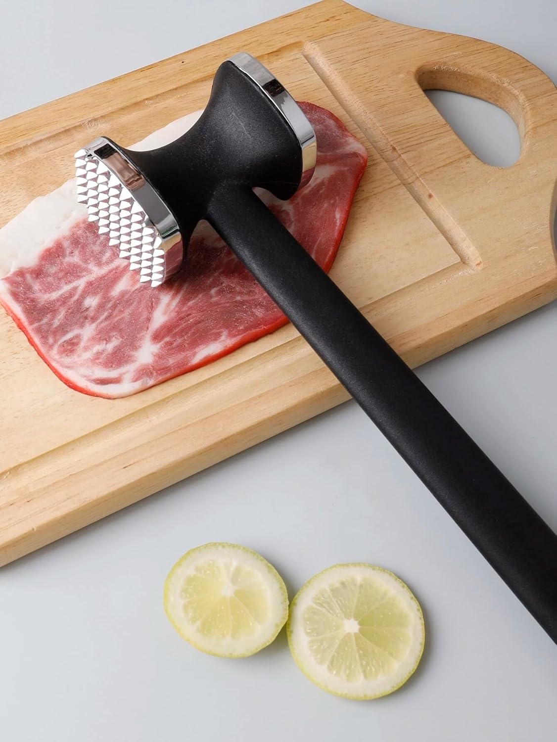 1pc Meat Hammer, Stainless Steel Meat Hammer for Chicken, Beef, Pork, Beef（Silvery）