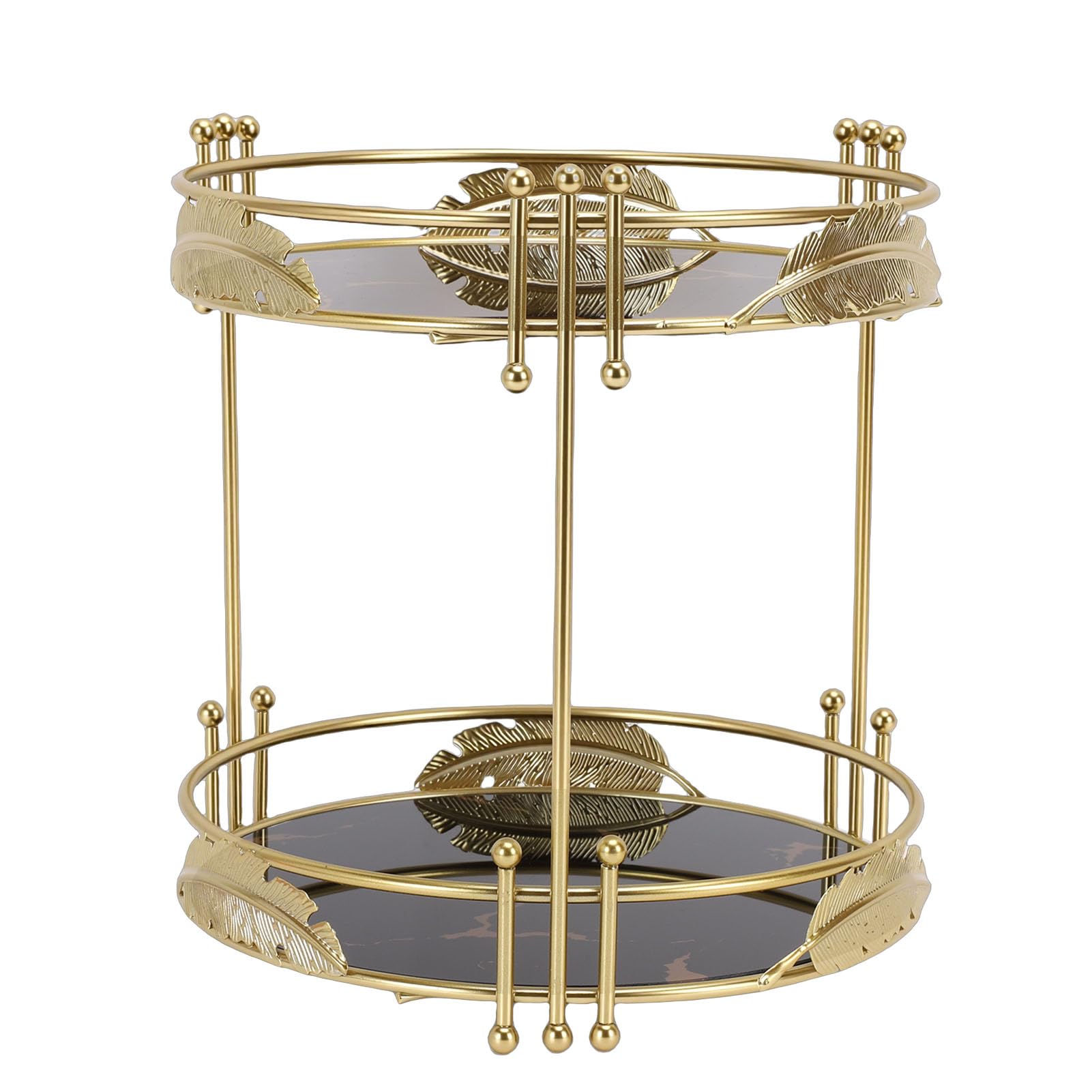 2-stufiger Make-up-Organizer für die Badezimmerarbeitsplatte, Aufbewahrungsorganisator für die Kosmetiktheke und Hautpflege, Parfüm-Make-up-Regal mit Schmuckständer, Ideal für Kommode und