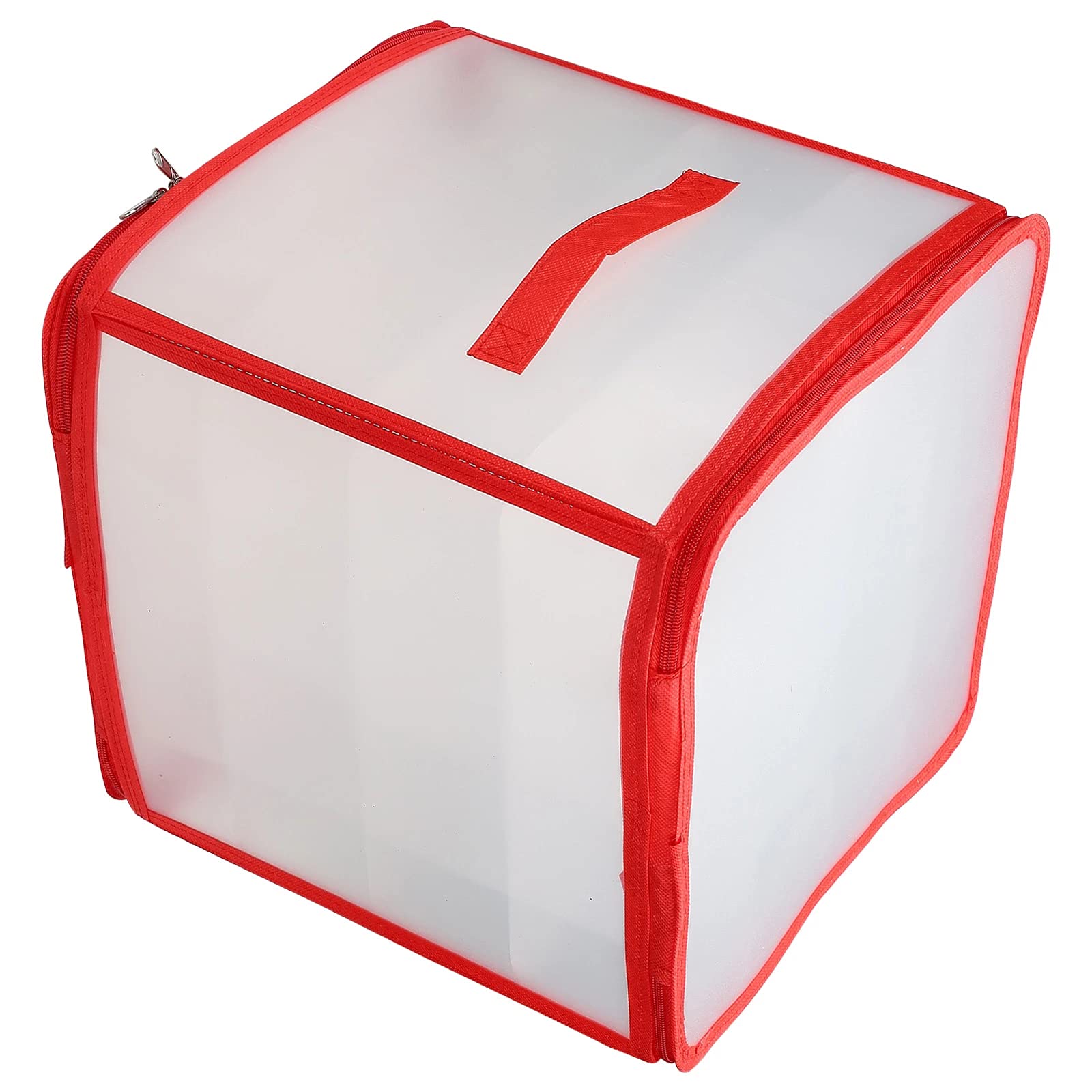 Scatola Porta Palle di Natale,Scatola Portaoggetti Pallina di Natale per 64 Palline,Contenitore per Ornamenti Addobbi con Maniglia e Cerniera 30x30CM