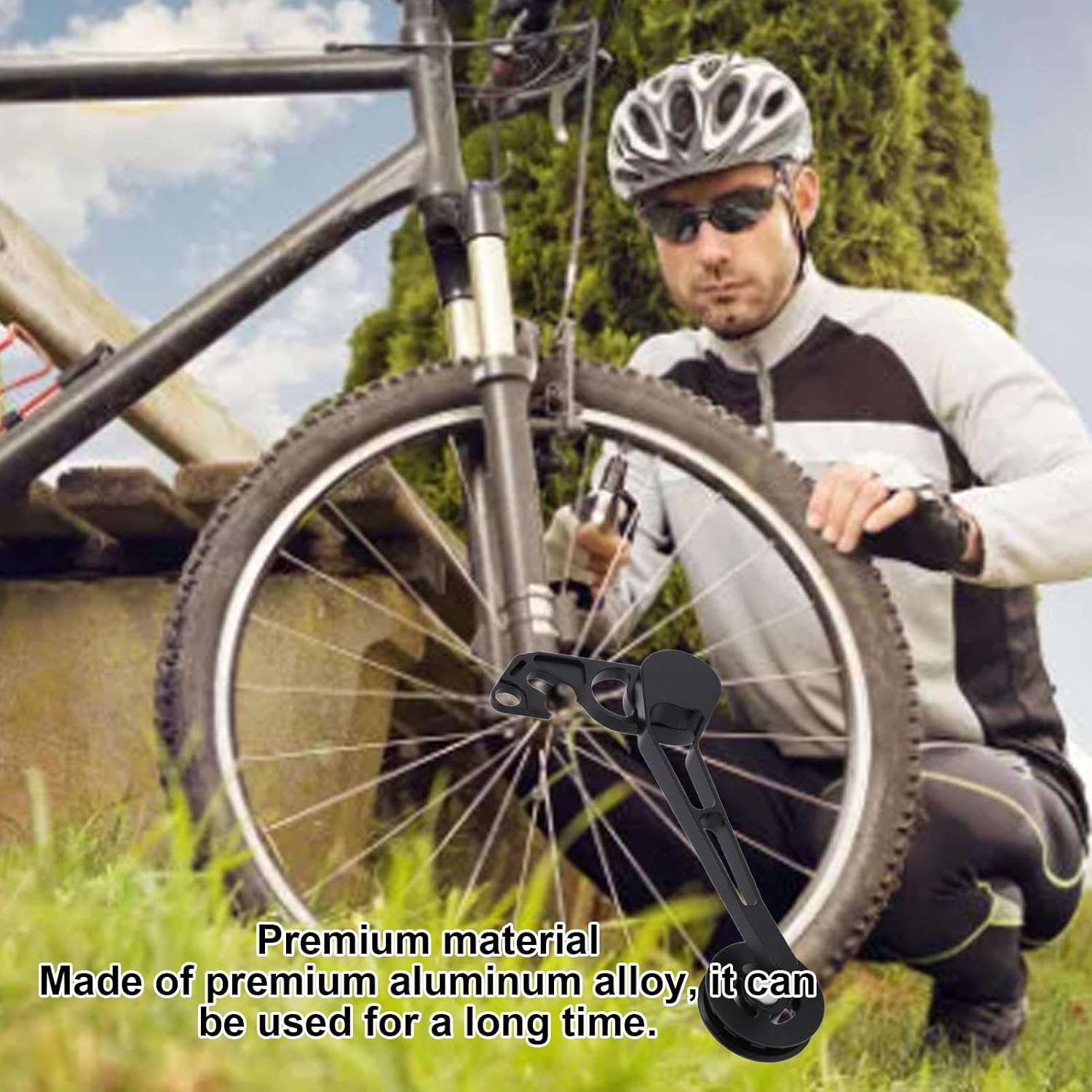 Rear Derailleur Chain Tensioner, Aluminum Alloy, 5 6 7 Speed, Silver - Stable Transfer, Easy Installation, Compatible with Cline Pline Tline Bikes