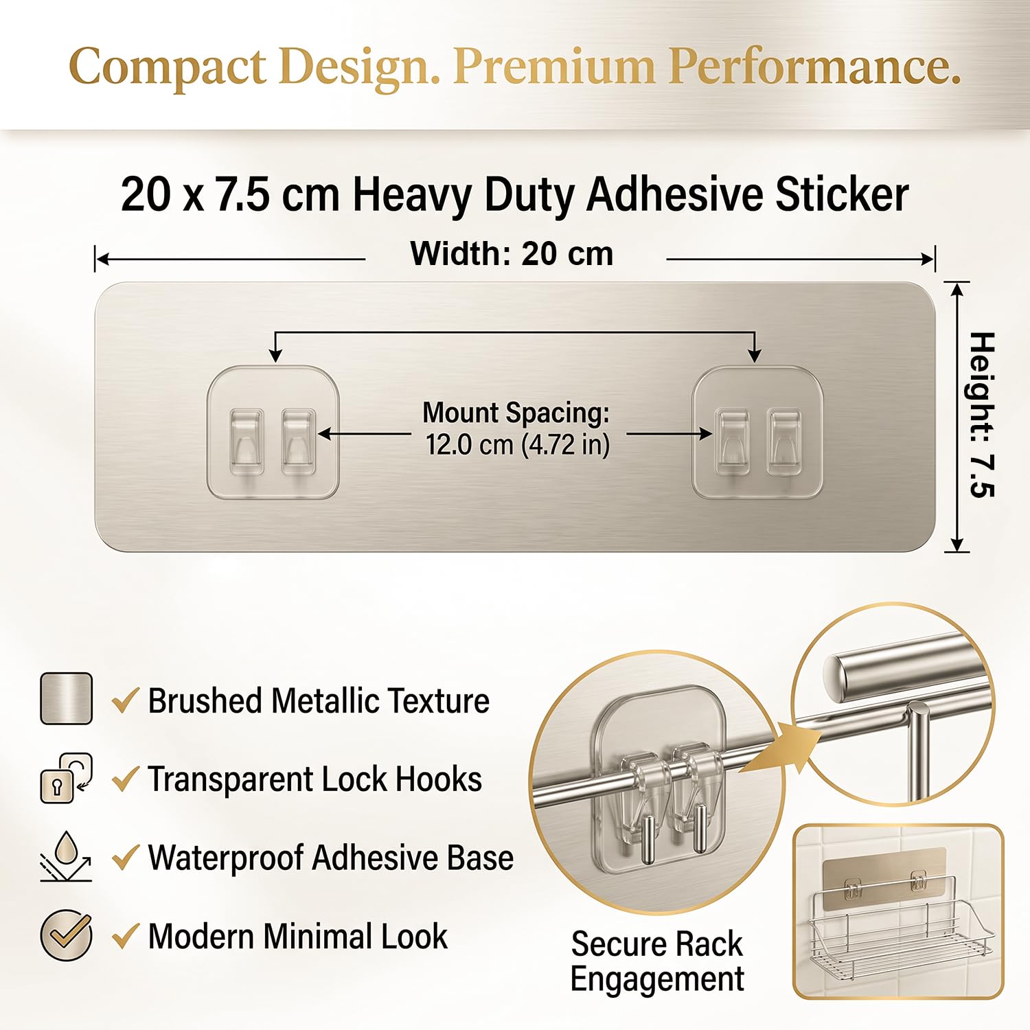 Self Adhesive Hanging Racks - Organize Your Home -3