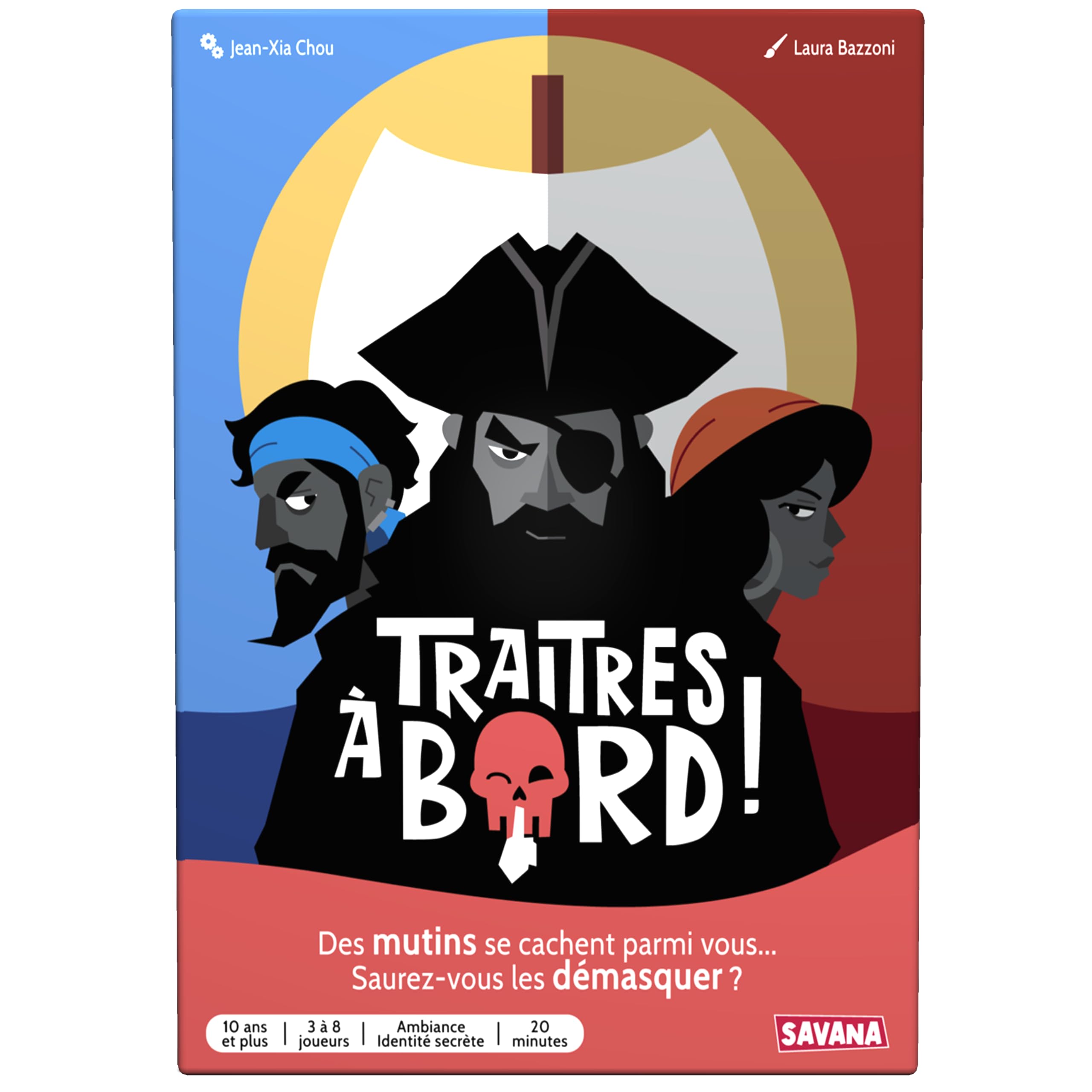 SAVANA Traitres à Bord - Board Game - Grand Prix du Jouet 2023 - Secret Identity Game - Travel and Pocket Game - Card Game from 10 Years