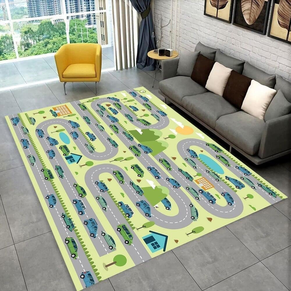 Kids Rug Play Mat for Playing Toy Car,Play Rug Road Rugs for Kids Cars ...