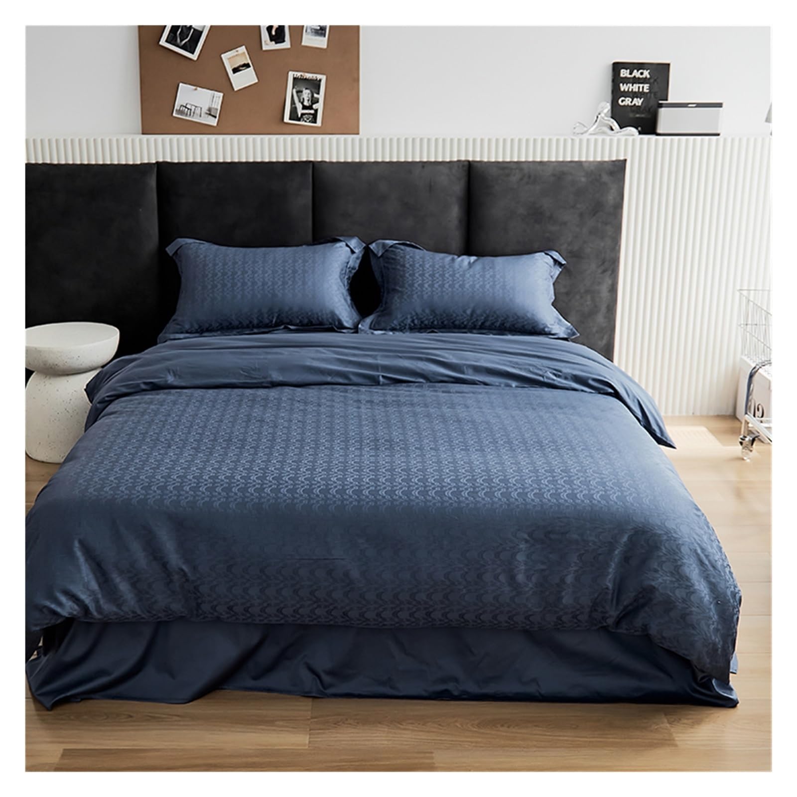 Drap-housse et taies d'oreiller en satin de coton pour en finir avec le linge de lit qui glisse
