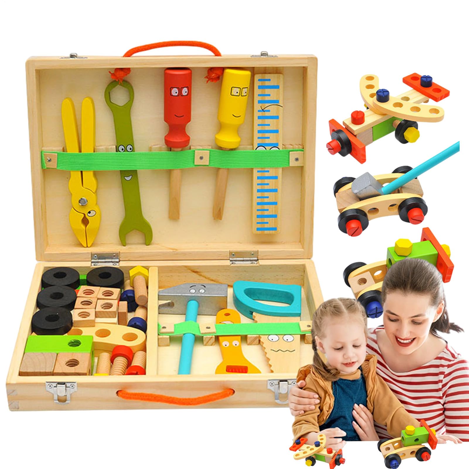 Set Di Attrezzi Per Maschietti Giochi Educativi Di Costruzione In Legno