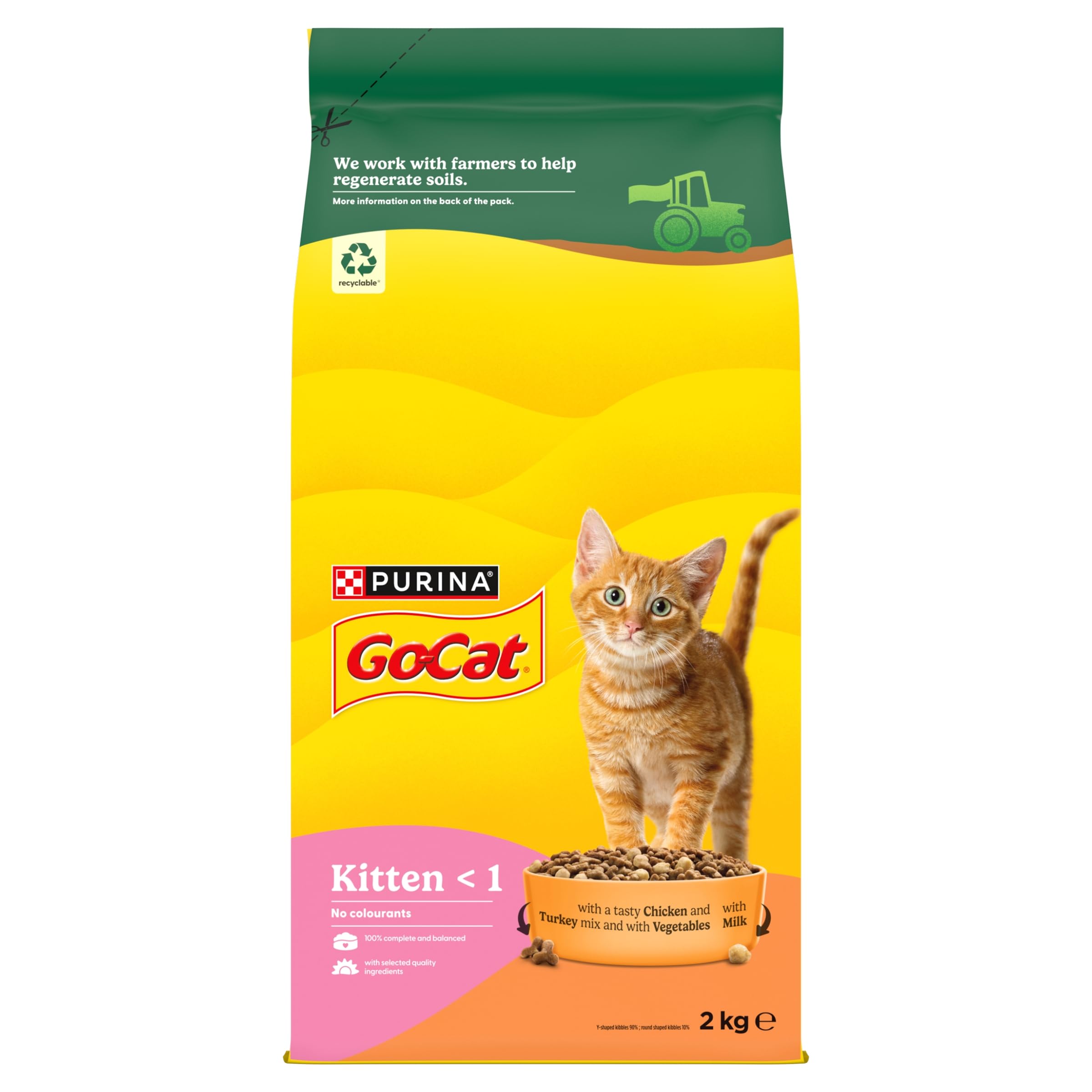 GO-CAT Senior 7+ Dry Cat Food Chicken 2kg (Pack of 4) — view 21