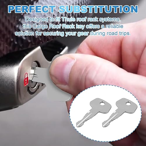 Miniatura 3 de Llaves de repuesto para portaequipajes de techo de automóvil, se adapta a portaequipajes Thule, caja de carga, portadores, barras transversales