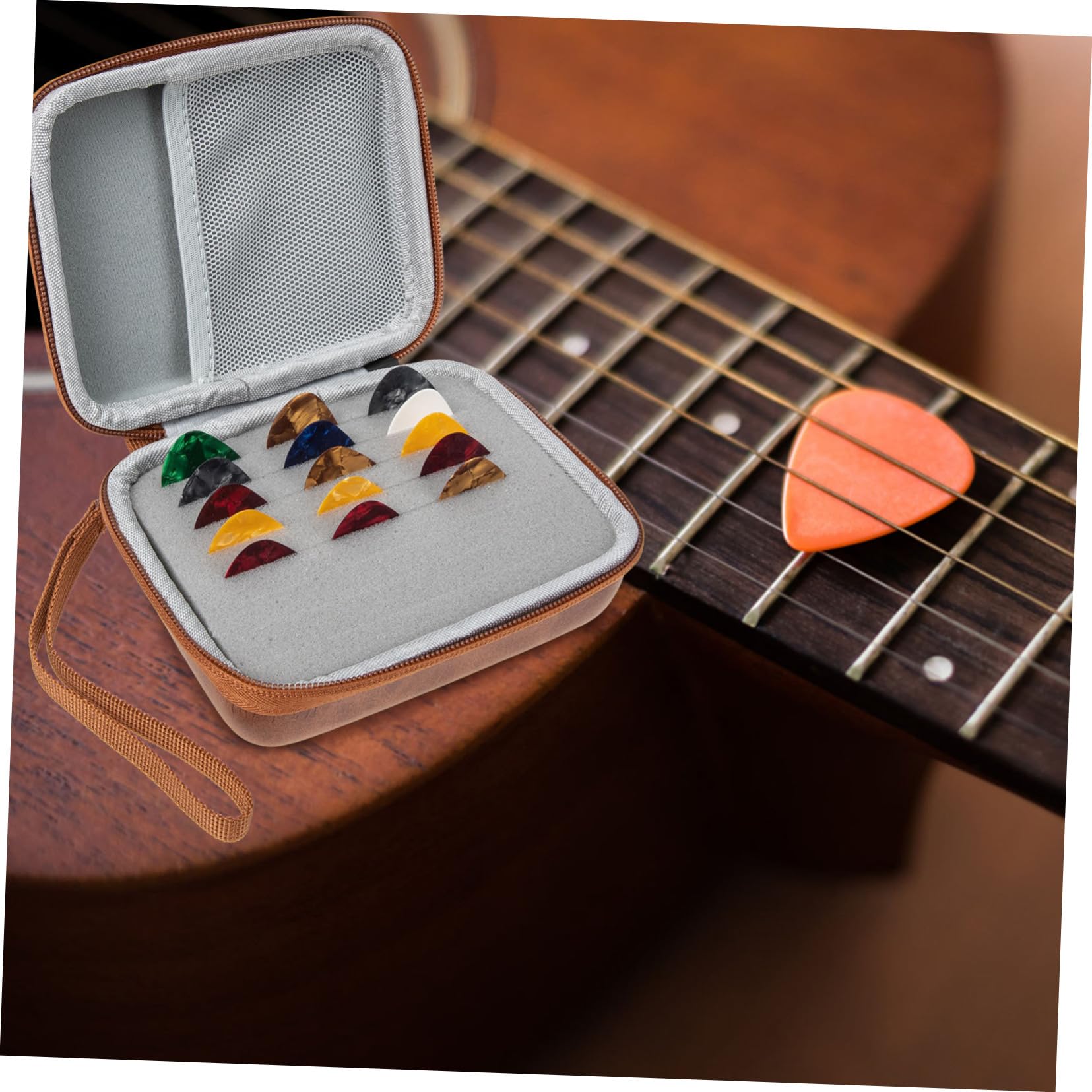 SUPVOX 3sets Plettri Per Chitarra Con Portatile Plettri Duraturi Chitarra Ed Elettrica Colori Casual Facili Usare e