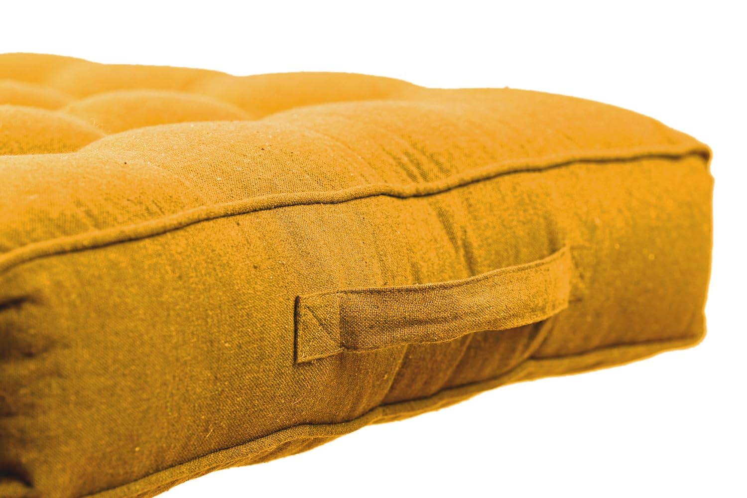 Casabella Booster Cushion-Armchair Booster Cushion Large Booster Seat Dining Chair 50x50+10cm Thick Floor Cushion, Pregnancy & Post-Operative Adults Chair Bolster Cushion Seat, Car Seat Sofa-Mustard