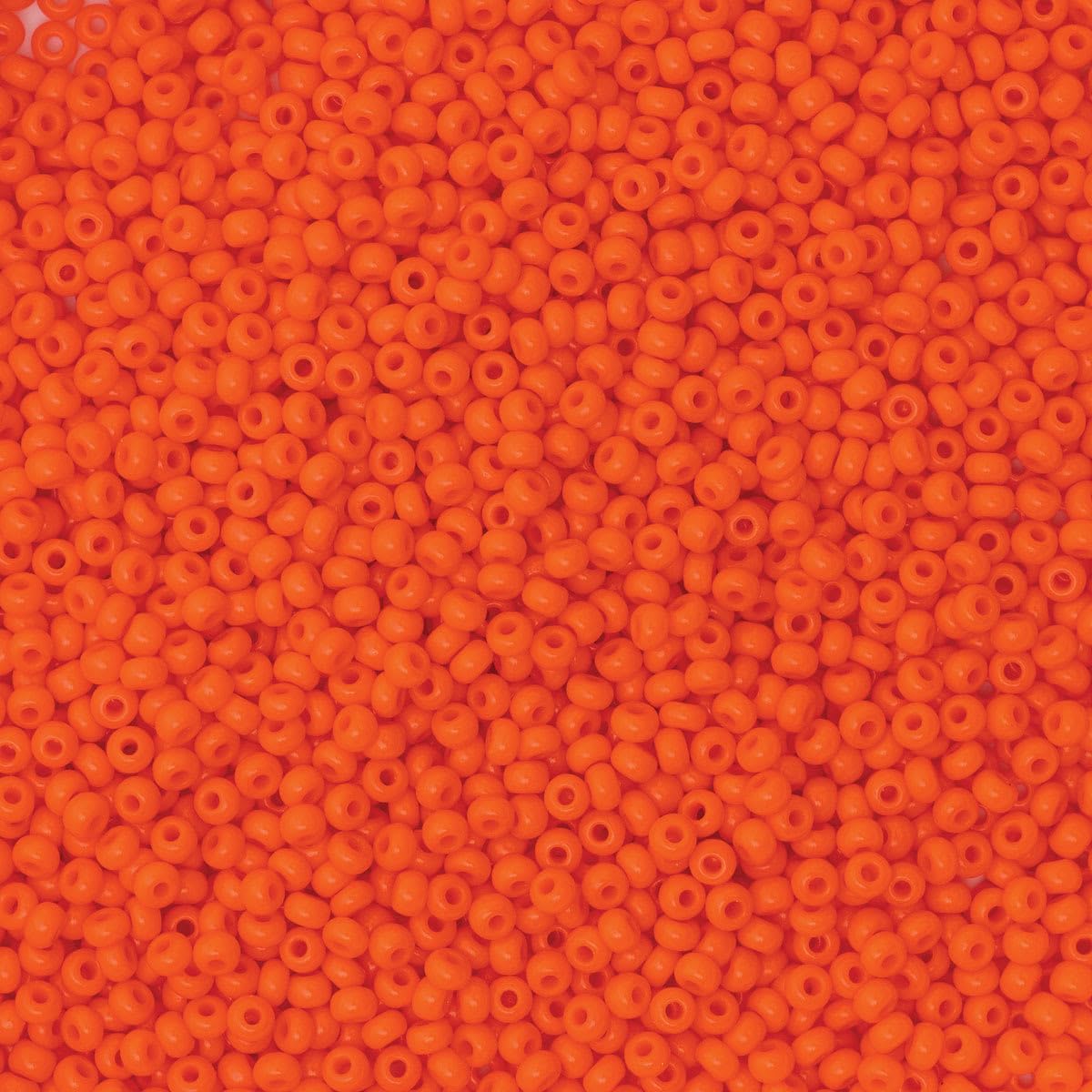 John Bead Czech Glass Seed Beads 10/0 Opaque Orange 22Grams Bead for Jewelry Bracelets Necklaces Earrings DIY Arts Crafts Making