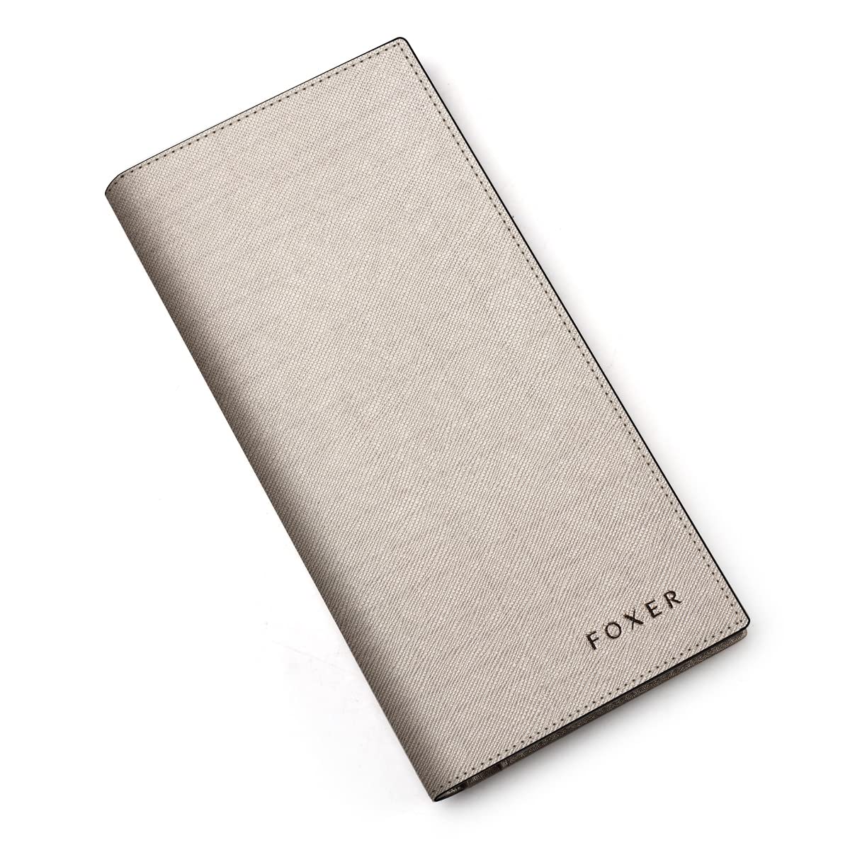 FOXLOVERSlim Thin Leather RFID Blocking Credit Card Holder Bifold Genuine Leather Clutch Wallets for Women (golden)