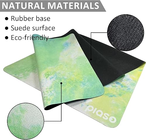 Miniatura 3 de Esterilla de yoga de viaje antideslizante, esterillas de fitness de pilates, ecológicas de 0.059 in de grosor para mujeres, esterillas de ejercicio