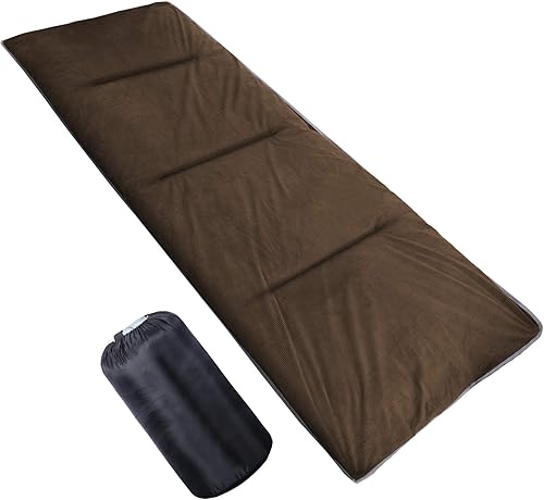 Miniatura 9 de REDCAMP XL colchoneta de catre para acampar, suave y cómodo de algodón grueso para dormir, 75 "x29", gris y azul marino