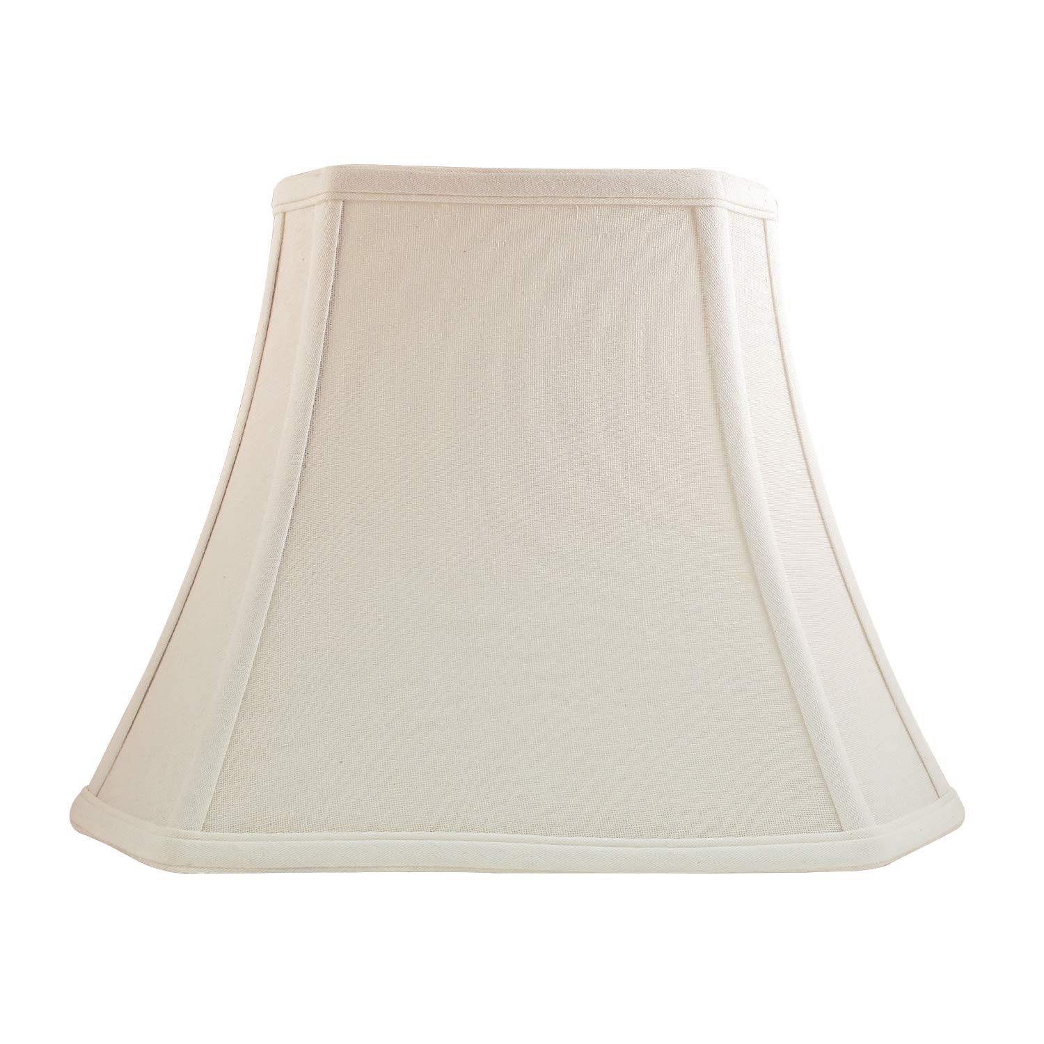 Royal Designs, Inc. BS-710-14LNWH Rectangle Cut Corner Basic Lamp Shade, 8 x 14 x 10.5, Linen White