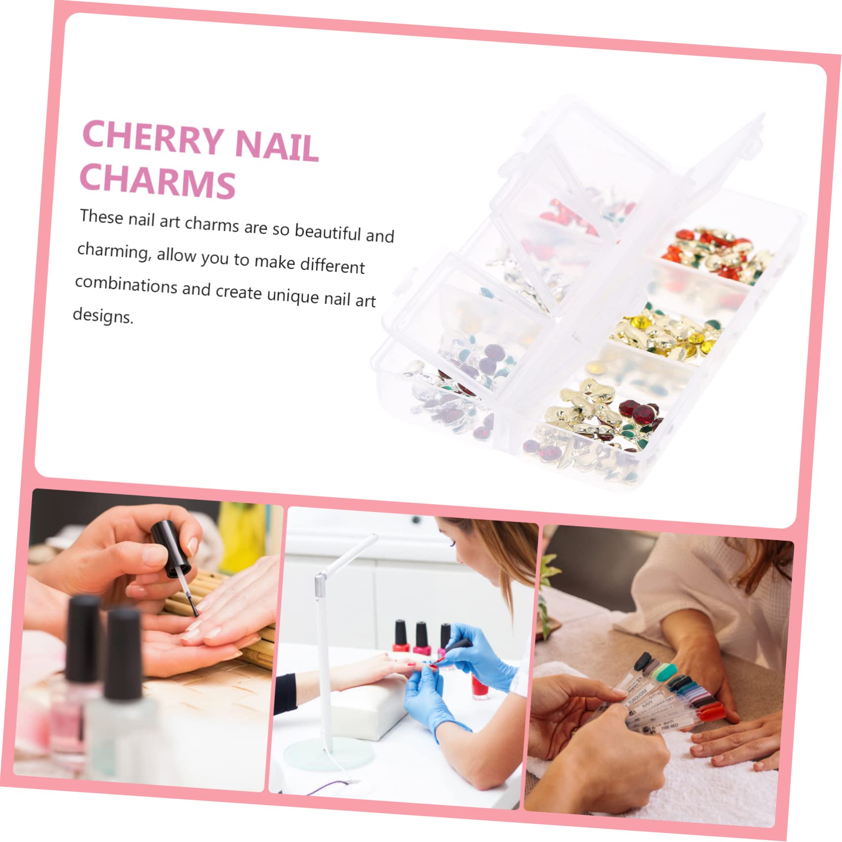 FRCOLOR 300 piezas de accesorios de arte de uñas con diamantes de imitación joyas colgantes de uñas accesorios de uñas piedras preciosas clavo clavo piedras preciosas uñas accesorios de aleación