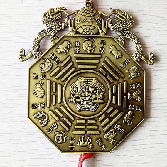 Feng Shui Ornaments Chinese Bagua Mirror Home Supplies Decoration Bring Wealth and Luck Hang 3.9 (Dragon Bagua Mirror)
