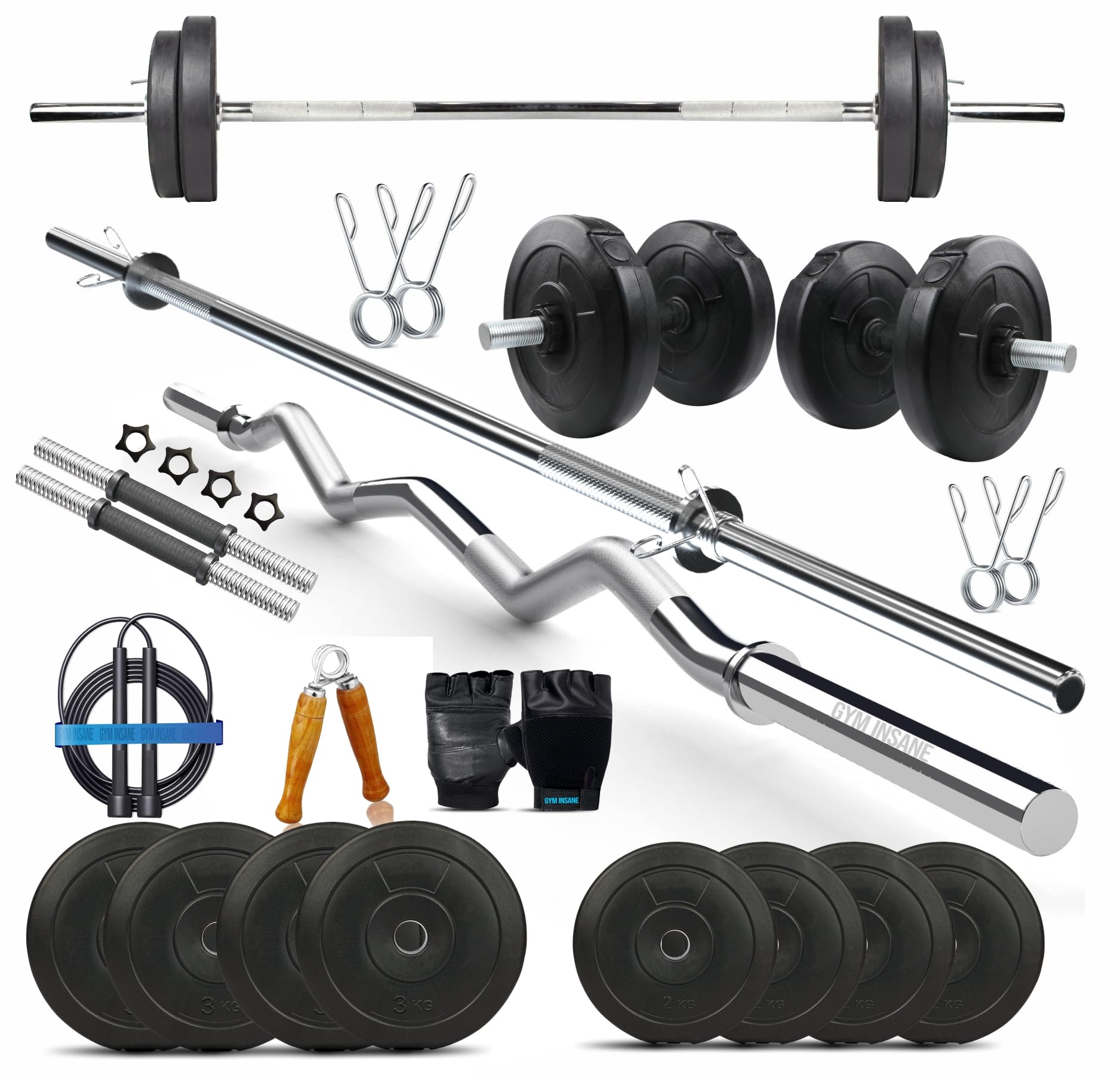 See full amazon price history chart for GYM INSANE Home Gym Set With Free PVC Weight Set, Dumbbell Rods, 3Ft Curl Rod, 3Ft Straight Rod & Accessories, Home Gym Equipments Men & Women For Fitness Exercises (50 Kg Set) GYM INSANE Home Gym Set With Free PVC Weight Set, Dumbbell Rods, 3Ft Curl Rod, 3Ft Straight Rod & Accessories, Home Gym Equipments Men & Women For Fitness Exercises (50 Kg Set) (B0CPC3RV74) Amazon Price History, Amazon Price Tracker