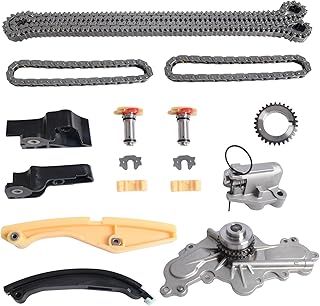 Timing Chain Kit w/Water Pump for 2011-2019 Ford F150, Explorer, Edge, Taurus, Mustang, Flex, Police Interceptor, for 2011-2016 Lincoln MKS, MKX | 3.5L 3.7L V6 Engine, OE # BL3Z-6268-A & AT4Z-6268-A
